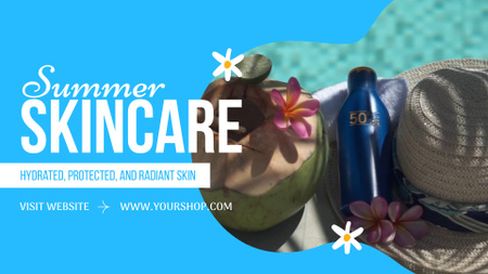 Awesome Summer Skincare With Moisturizer Offer Full HD video Design Template