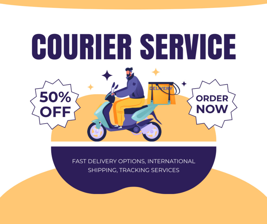 Template di design Fast Delivery by Urban Courier Facebook