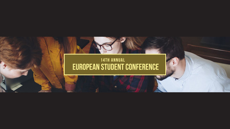 Jovens Estudantes na Conferência Europeia Youtube Modelo de Design