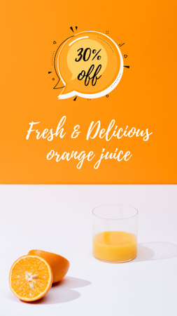 Healthy Tasty Orange Juice Instagram Video Story Design Template