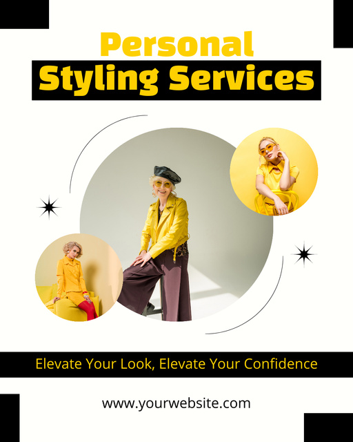 Platilla de diseño Personal Styling Services to Elevate Your Confidence Instagram Post Vertical