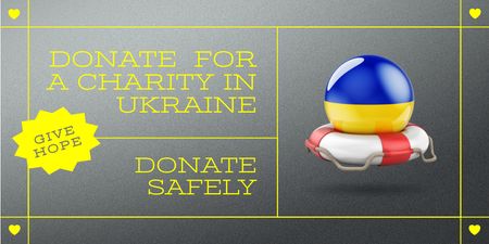 Designvorlage Donation Motivation during War in Ukraine für Twitter