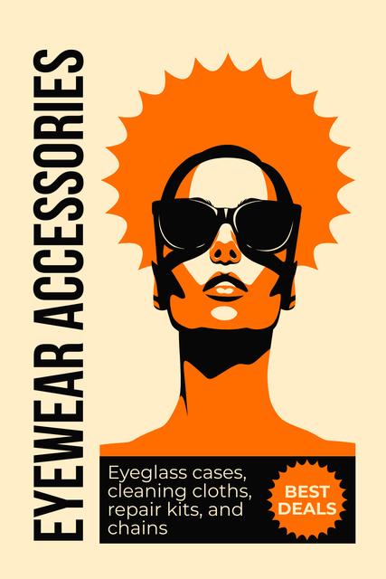 Designvorlage Best Deal on Eyewear Accessories für Pinterest