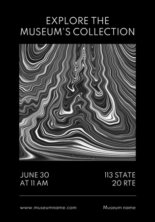 Museum Exhibition Announcement Poster 28x40in Design Template