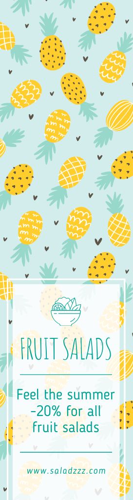 Modèle de visuel Fruit salad discount banner - Skyscraper