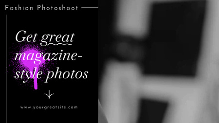 Designvorlage Elegantes Mode-Fotoshooting-Angebot für Zeitschriften für Full HD video
