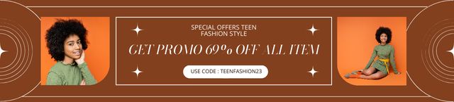 Designvorlage Special Fashion Offers for Teens für Ebay Store Billboard