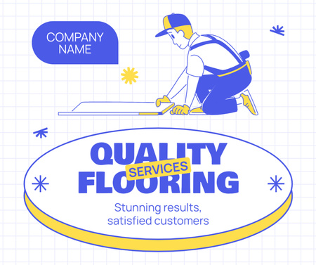 Platilla de diseño Offer of Quality Flooring Services Facebook