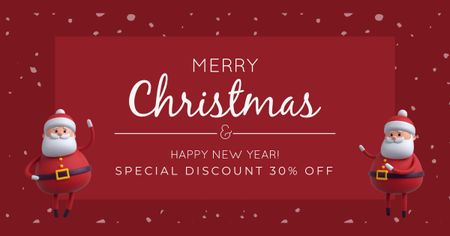 Christmas and New Year Promotion Facebook AD Design Template