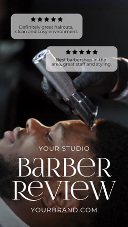 Barbershop Reviews Ad TikTok Video Design Template