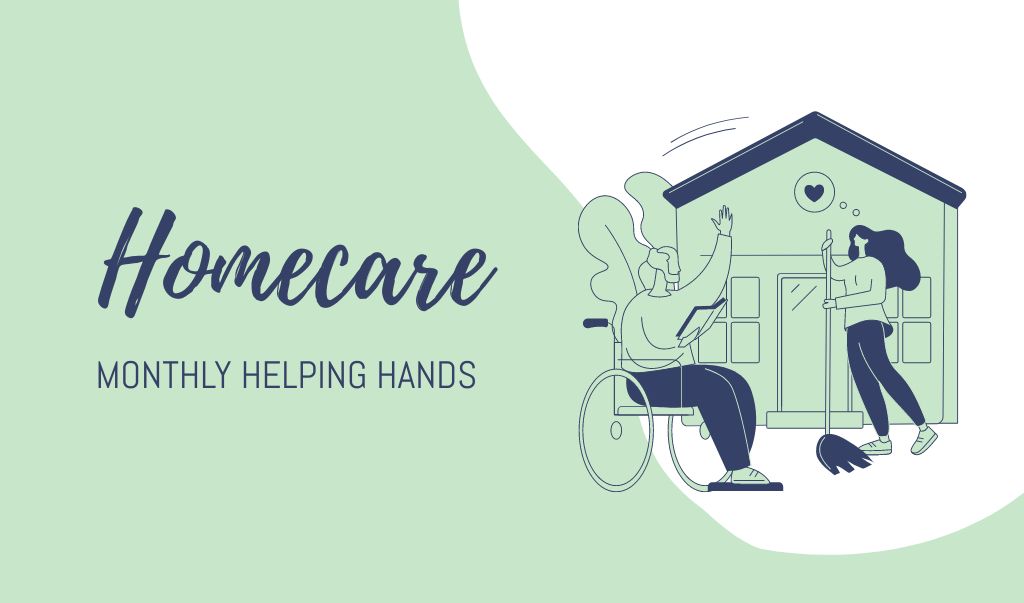 House Care for Seniors Offer Business card Design Template
