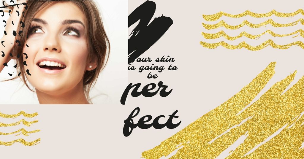 Designvorlage Perfection and Beauty Motivation für Facebook AD