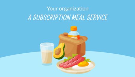 Subscription Meal Services Offer Business Card US Design Template