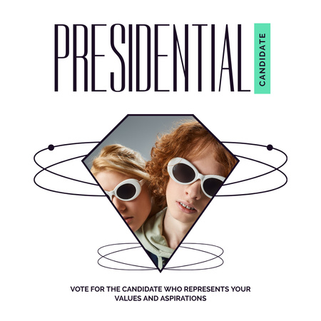 Hlasujte pro nového prezidenta Instagram Šablona návrhu