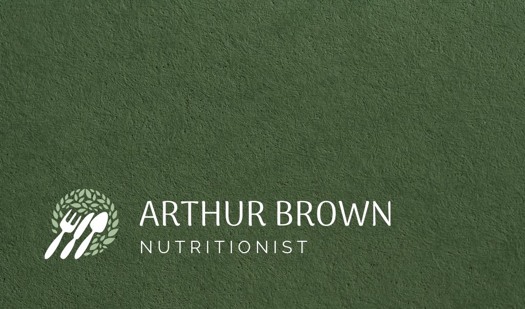 Proactive Dietitian Services Offer In Green Business card Design Template