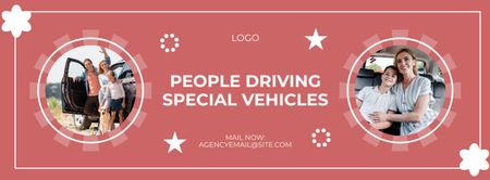 Platilla de diseño Special Vehicles Driving School Lesson Offer Facebook cover