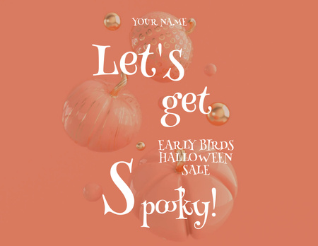 Halloween Inspiration with Pumpkins Flyer 8.5x11in Horizontal Design Template