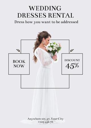 Rental dresses for wedding Flayer – шаблон для дизайну