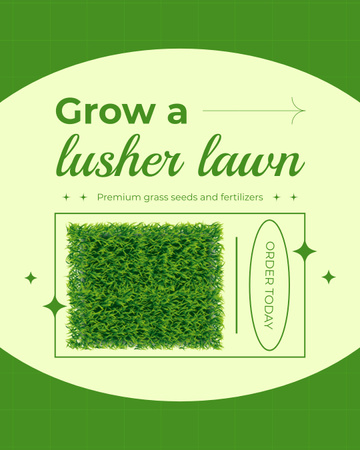 Lush Lawn Growing Tips Instagram Post Vertical Design Template