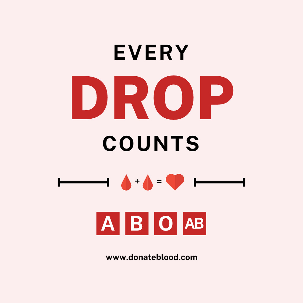 Donate Blood to Save Lives Instagram Design Template