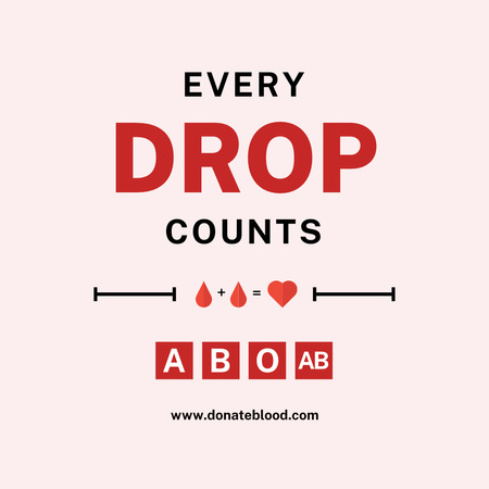 Designvorlage Donate Blood to Save Lives für Instagram