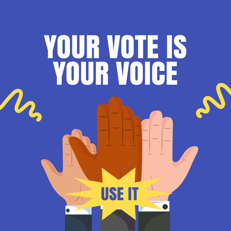 Template di design Mani degli elettori alle elezioni Instagram AD