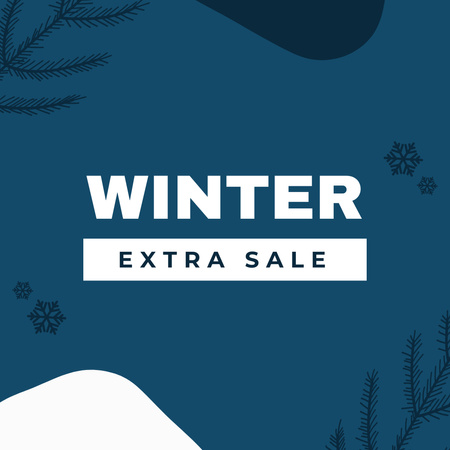 Winter Sale Announcement Instagramデザインテンプレート
