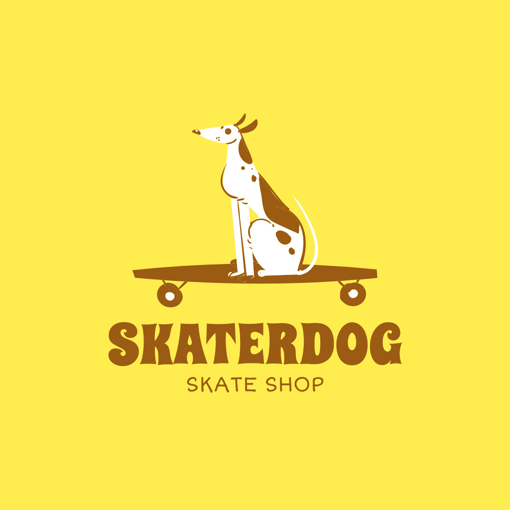 skaterdog skate shop  logo design Logo Πρότυπο σχεδίασης
