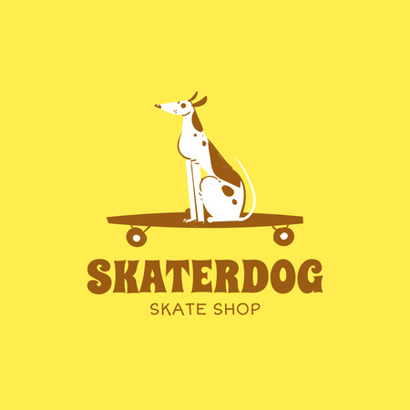 Platilla de diseño skaterdog skate shop  logo design Logo