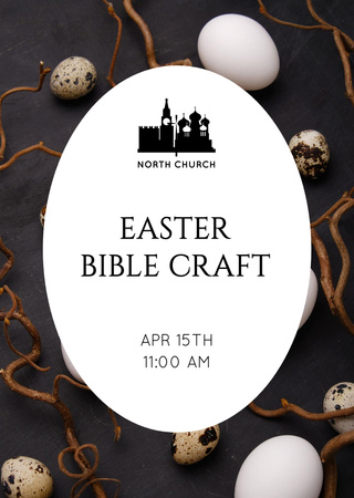 Easter Bible Craft Announcement Flyer A6 Design Template
