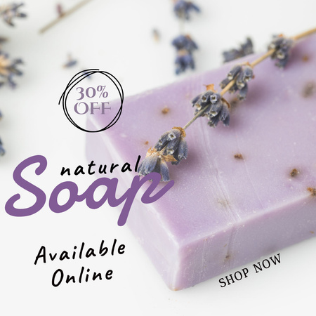Lavender Soap Discount Offer Instagram Design Template