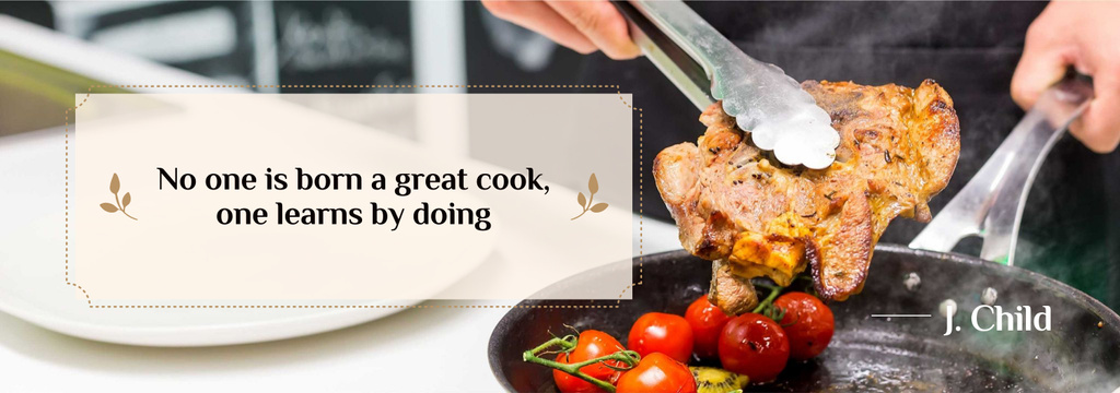 Ontwerpsjabloon van Tumblr van Cooking Tips Chef Frying Meat