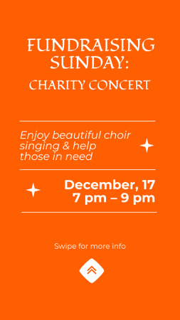 Charity Event With Choir Singing Instagram Video Story Design Template