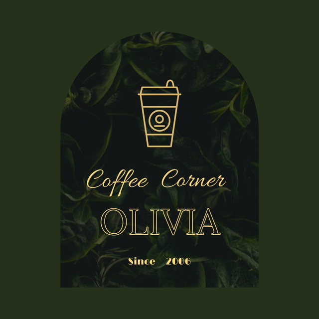 Cafe Ad with Illustration of Coffee Cup Logo – шаблон для дизайну
