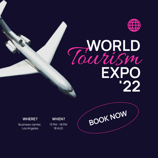 Tourism Expo Announcement Instagram AD Design Template