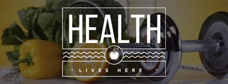 Healthy lifestyle Concept Facebook cover Design Template