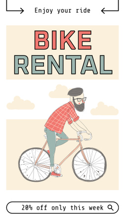 Extensive Variety of Bikes for Rent Instagram Story Design Template