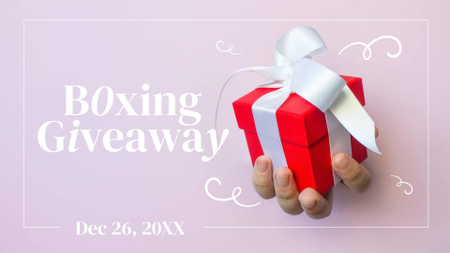 Hand Holding a Gift Box FB event cover Design Template