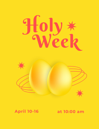 Easter Holiday Celebration Announcement Flyer 8.5x11in Tasarım Şablonu