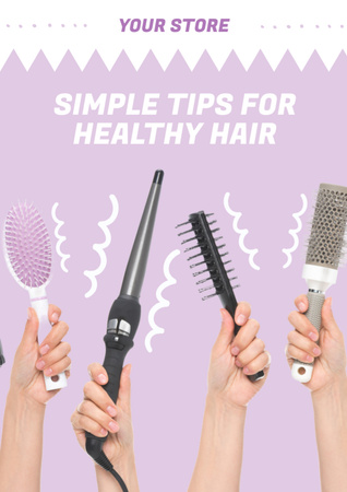 Tips for Hair Care Newsletter Design Template