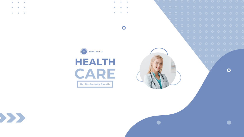 Healthcare Ad with Friendly Doctor Youtube Modelo de Design