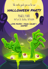 Halloween Spooky Party with Scary Ghost