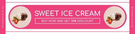 Sweet Crafted Ice-Cream Twitter Design Template