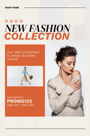 New Fashion Collection with Gorgeous Woman Tumblr Design Template