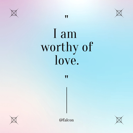 Designvorlage Inspirational Phrase about Love für Instagram