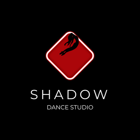 Template di design Emblema dello studio di danza moderna Animated Logo