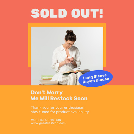 Woman Collection Sold Out Instagram Design Template