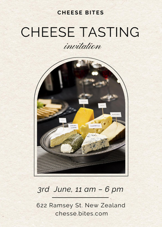 Cheese Tasting Announcement Invitation – шаблон для дизайна