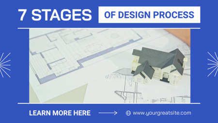 Basic Steps Of Architectural Design Process With Blueprints Full HD video Design Template