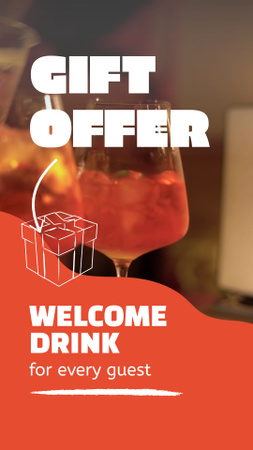 Welcoming Drinks For Guests As Gift Offer TikTok Video Design Template